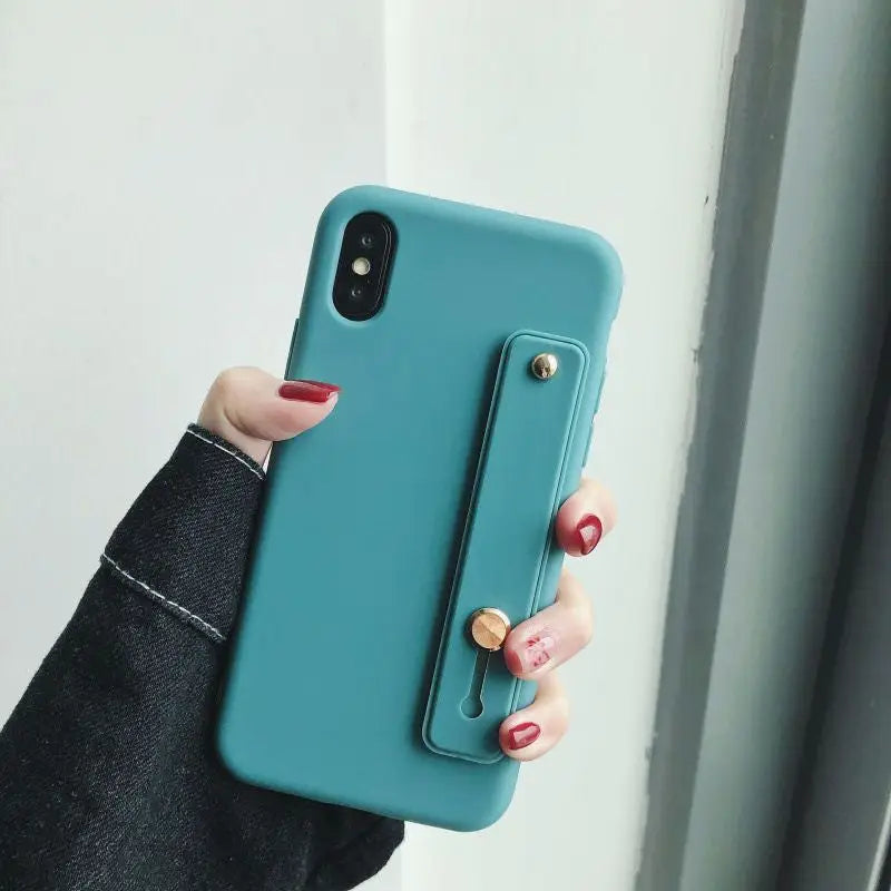 Plain Mobile Case with Strap - iPhone 7 / iPhone 7 Plus / iPhone 8 / iPhone 8 Plus / iPhone X / iPhone XS / iPhone XS Max / iPhone XR / iPhone 11 / iPhone 11 Pro / iPhone 11 Pro Max-25