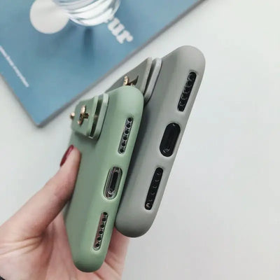 Plain Mobile Case with Strap - iPhone 7 / iPhone 7 Plus / iPhone 8 / iPhone 8 Plus / iPhone X / iPhone XS / iPhone XS Max / iPhone XR / iPhone 11 / iPhone 11 Pro / iPhone 11 Pro Max-17