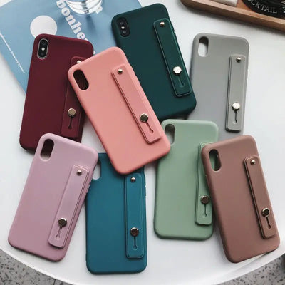 Plain Mobile Case with Strap - iPhone 7 / iPhone 7 Plus / iPhone 8 / iPhone 8 Plus / iPhone X / iPhone XS / iPhone XS Max / iPhone XR / iPhone 11 / iPhone 11 Pro / iPhone 11 Pro Max-80