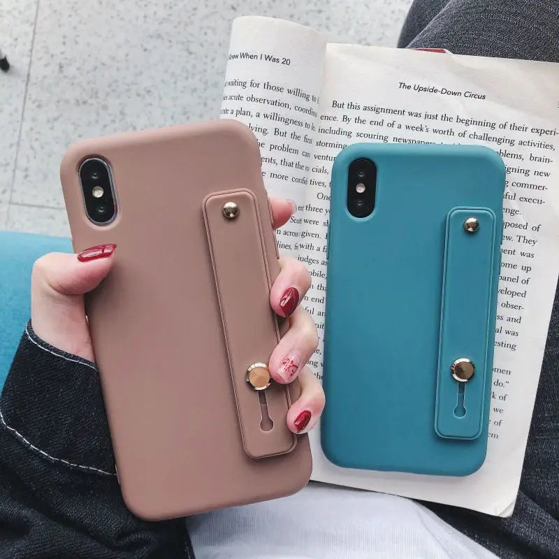 Plain Mobile Case with Strap - iPhone 7 / iPhone 7 Plus / iPhone 8 / iPhone 8 Plus / iPhone X / iPhone XS / iPhone XS Max / iPhone XR / iPhone 11 / iPhone 11 Pro / iPhone 11 Pro Max-12