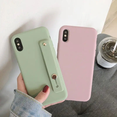 Plain Mobile Case with Strap - iPhone 7 / iPhone 7 Plus / iPhone 8 / iPhone 8 Plus / iPhone X / iPhone XS / iPhone XS Max / iPhone XR / iPhone 11 / iPhone 11 Pro / iPhone 11 Pro Max-9