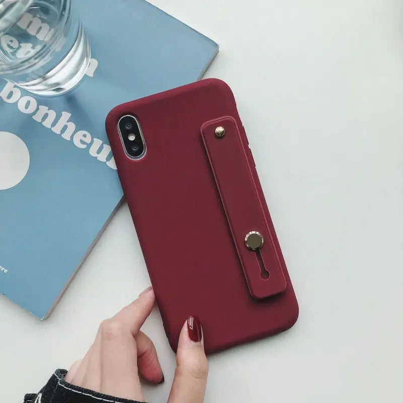 Plain Mobile Case with Strap - iPhone 7 / iPhone 7 Plus / iPhone 8 / iPhone 8 Plus / iPhone X / iPhone XS / iPhone XS Max / iPhone XR / iPhone 11 / iPhone 11 Pro / iPhone 11 Pro Max-26