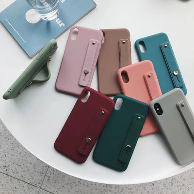Plain Mobile Case with Strap - iPhone 7 / iPhone 7 Plus / iPhone 8 / iPhone 8 Plus / iPhone X / iPhone XS / iPhone XS Max / iPhone XR / iPhone 11 / iPhone 11 Pro / iPhone 11 Pro Max-4