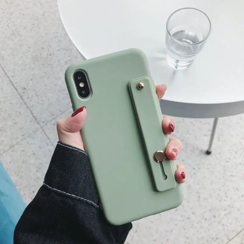 Plain Mobile Case with Strap - iPhone 7 / iPhone 7 Plus / iPhone 8 / iPhone 8 Plus / iPhone X / iPhone XS / iPhone XS Max / iPhone XR / iPhone 11 / iPhone 11 Pro / iPhone 11 Pro Max-21