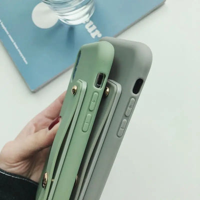 Plain Mobile Case with Strap - iPhone 7 / iPhone 7 Plus / iPhone 8 / iPhone 8 Plus / iPhone X / iPhone XS / iPhone XS Max / iPhone XR / iPhone 11 / iPhone 11 Pro / iPhone 11 Pro Max-16