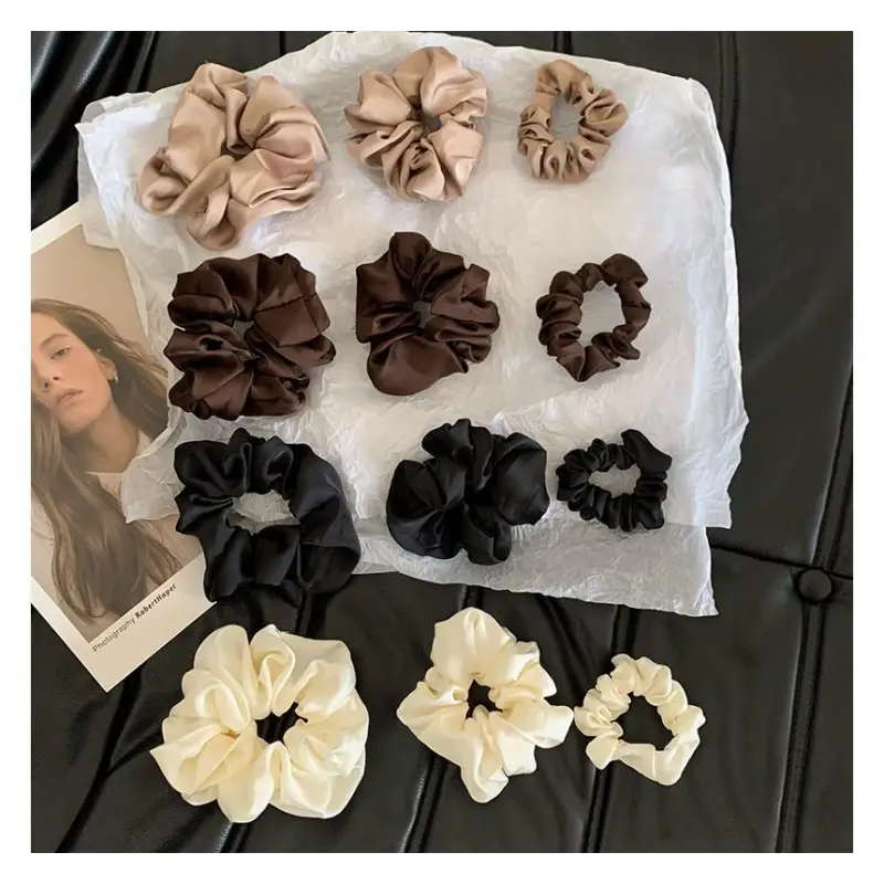 Plain Scrunchie (various designs) E832 - Hair Fashion 