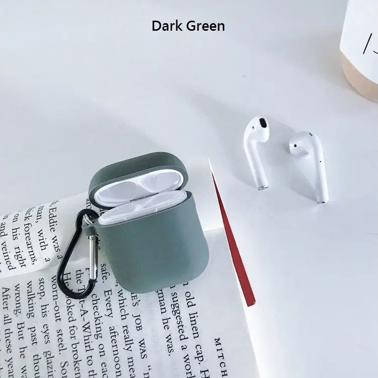 Plain Silicone AirPods Earphone Case Skin - Mobile Cases & 