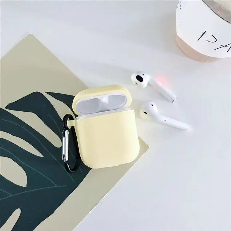 Plain Silicone AirPods Earphone Case Skin - Mobile Cases & 