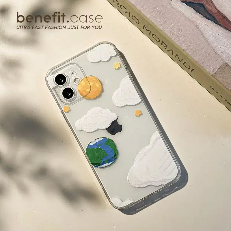 Planet Cloud Transparent Phone Case - Iphone 13 Pro Max / 13