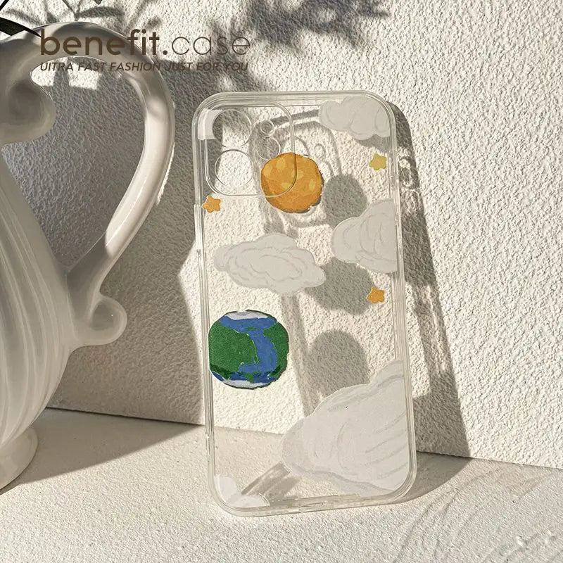 Planet Cloud Transparent Phone Case - Iphone 13 Pro Max / 13