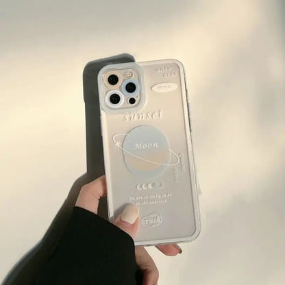 Planet Transparent Phone Case - iPhone 13 Pro Max / 13 Pro / 13 / 13 mini / 12 Pro Max / 12 Pro / 12 / 12 mini / 11 Pro Max / 11 Pro / 11 / SE / XS Max / XS / XR / X / SE 2 / 8 / 8 Plus / 7 / 7 Plus-16