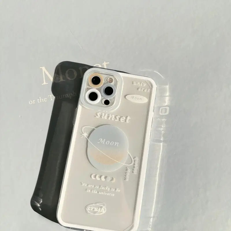 Planet Transparent Phone Case - iPhone 13 Pro Max / 13 Pro / 13 / 13 mini / 12 Pro Max / 12 Pro / 12 / 12 mini / 11 Pro Max / 11 Pro / 11 / SE / XS Max / XS / XR / X / SE 2 / 8 / 8 Plus / 7 / 7 Plus-14