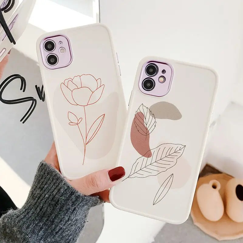 Plant Printed Phone Case -  iPhone 12 Pro Max / 12 Pro / 12 / 12 Mini / 11 Pro Max / 11 Pro / 11 / Xs Max / Xr / Xs / X / 8 Plus / 8 / 7 Plus / 7 / Se 2-24