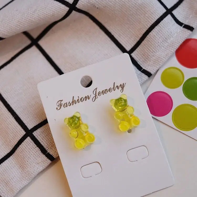 Plastic Gummy Bear Earrings Wd6 - Fancy Earrings