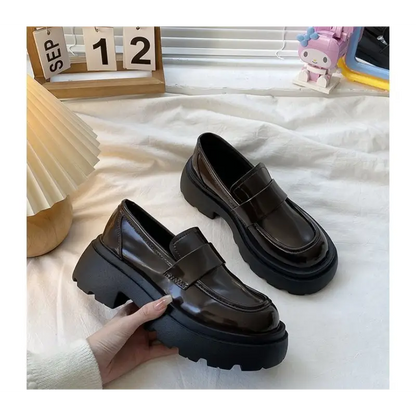 Platform Chunky Heel Loafers KP6 - Loafers & Moccasins