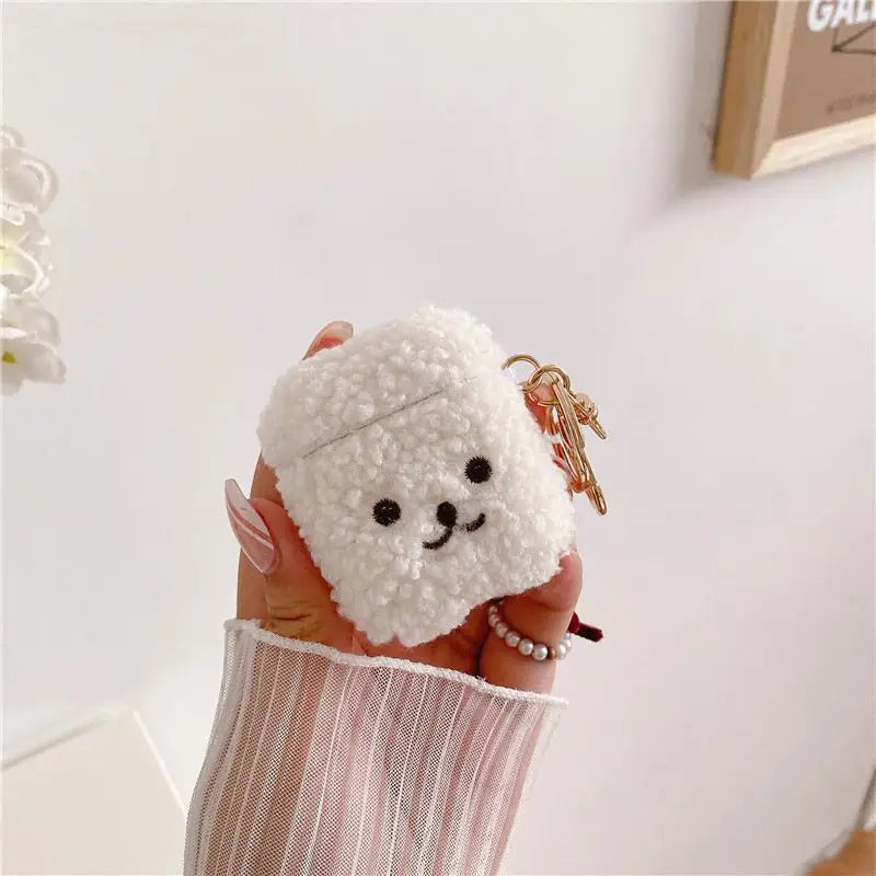 Plush Dog AirPods Earphone Case Skin B261 - Mobile Cases & 