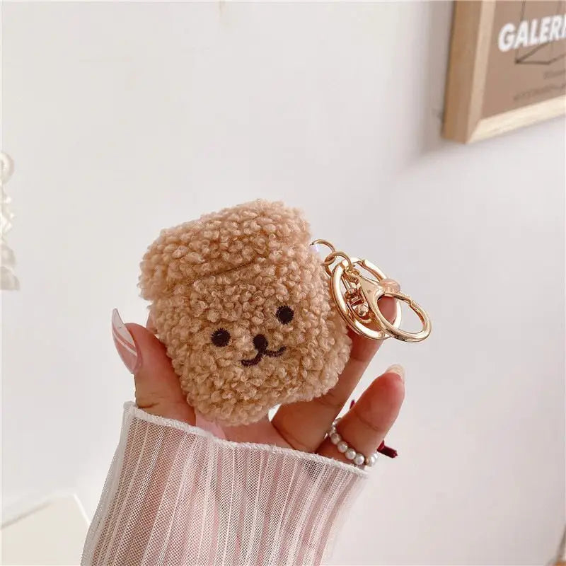 Plush Dog AirPods Earphone Case Skin B261 - Mobile Cases & 