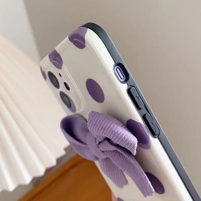 Polka Dot Bow Phone Case - iPhone 13 Pro Max / 13 Pro / 13 / 12 Pro Max / 12 Pro / 12 / 11 Pro Max / 11 Pro / 11 / XS Max / XR / XS / X / 8 Plus / 7 Plus-9