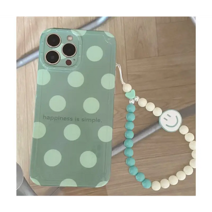 Polka Dot Smiley Chain Phone Case - iPhone 13 Pro Max / 13 