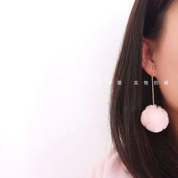 Pom Pom Drop Earring - Fancy Earrings