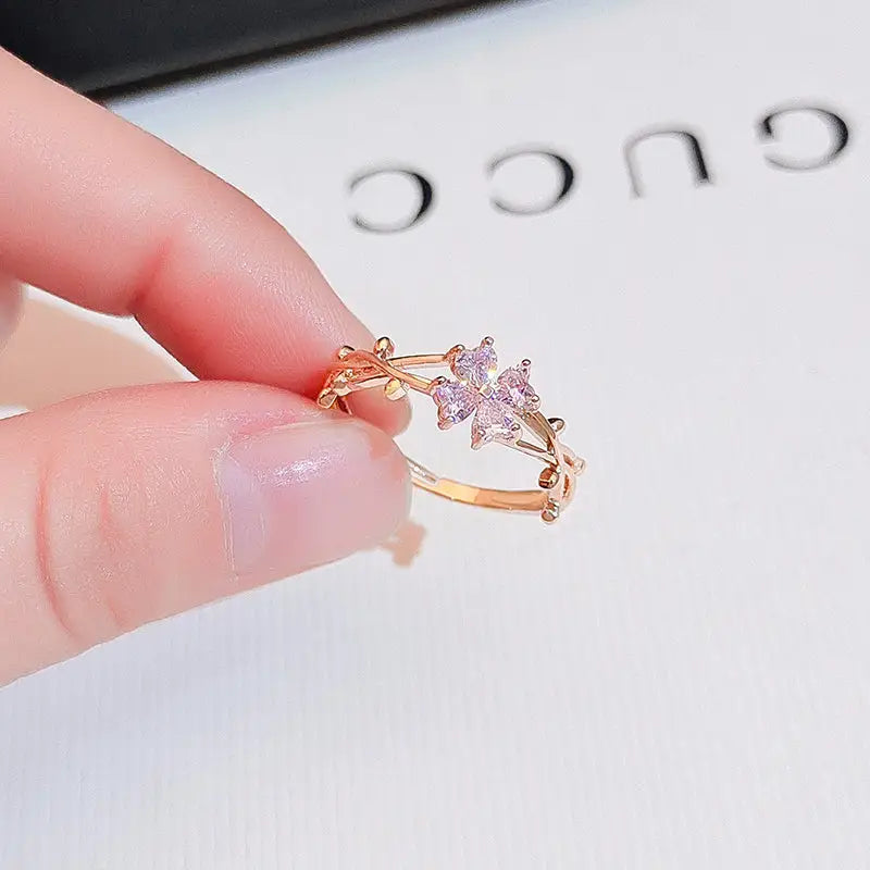 Pretty In Pink Ring LIN22 - Pink
