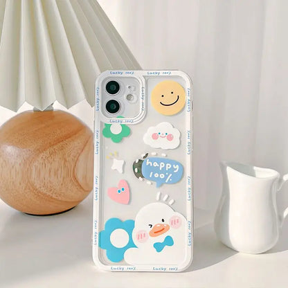 Print Cartoon Phone Case - Iphone 7 / 8 / Se, 7 Plus / 8 Plus, X / Xs, Xs Max, Xr, 11, 11 Pro, 11 Pro Max, 12 Mini, 12, 12 Pro, 12 Pro Max, 13mini, 13, 13pro, 13pro Max-6