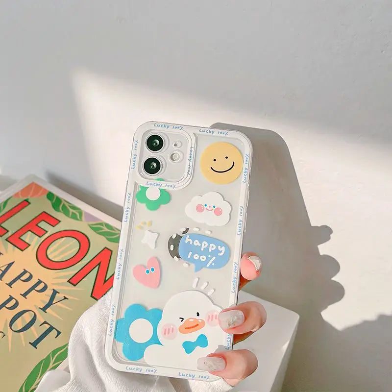 Print Cartoon Phone Case - Iphone 7 / 8 / Se, 7 Plus / 8 Plus, X / Xs, Xs Max, Xr, 11, 11 Pro, 11 Pro Max, 12 Mini, 12, 12 Pro, 12 Pro Max, 13mini, 13, 13pro, 13pro Max-5