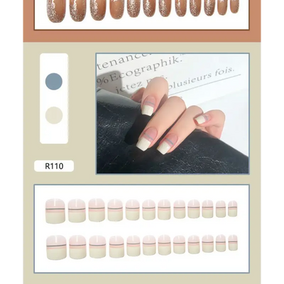 Print Faux Nail Tips N3 - Hand Fashion Accessories