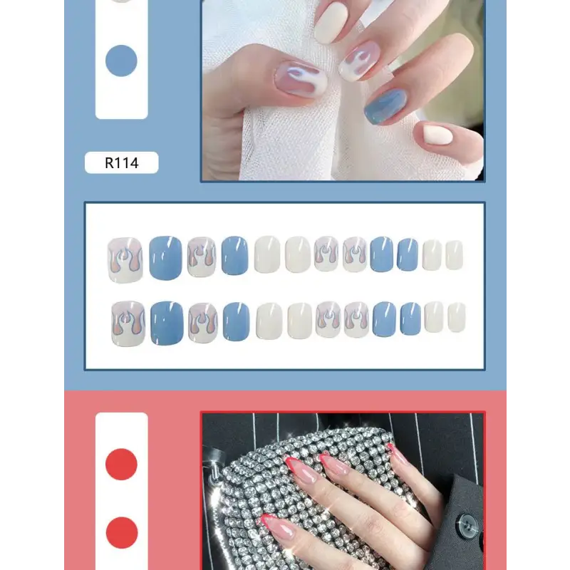 Print Faux Nail Tips N3 - Hand Fashion Accessories