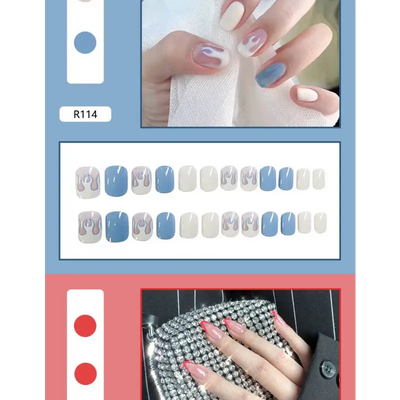 Print Faux Nail Tips N3 - Hand Fashion Accessories