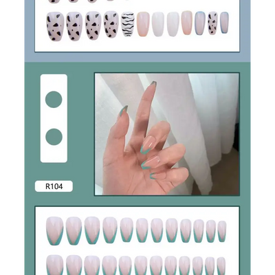 Print Faux Nail Tips N3 - Hand Fashion Accessories