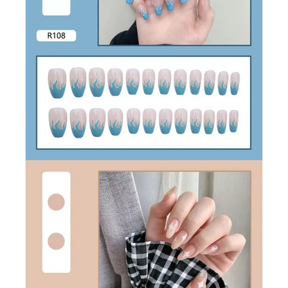 Print Faux Nail Tips N3 - Hand Fashion Accessories