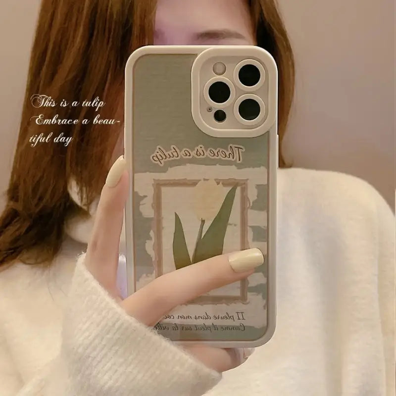 Print Flower Pattern Phone Case - Iphone 7 / 8 / Se, 7 Plus / 8 Plus, X / Xs, Xs Max, Xr, 11, 11 Pro, 11 Pro Max, 12 Mini, 12, 12 Pro, 12 Pro Max, 13mini, 13, 13pro, 13pro Max-4