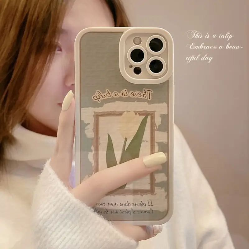 Print Flower Pattern Phone Case - Iphone 7 / 8 / Se, 7 Plus / 8 Plus, X / Xs, Xs Max, Xr, 11, 11 Pro, 11 Pro Max, 12 Mini, 12, 12 Pro, 12 Pro Max, 13mini, 13, 13pro, 13pro Max-3