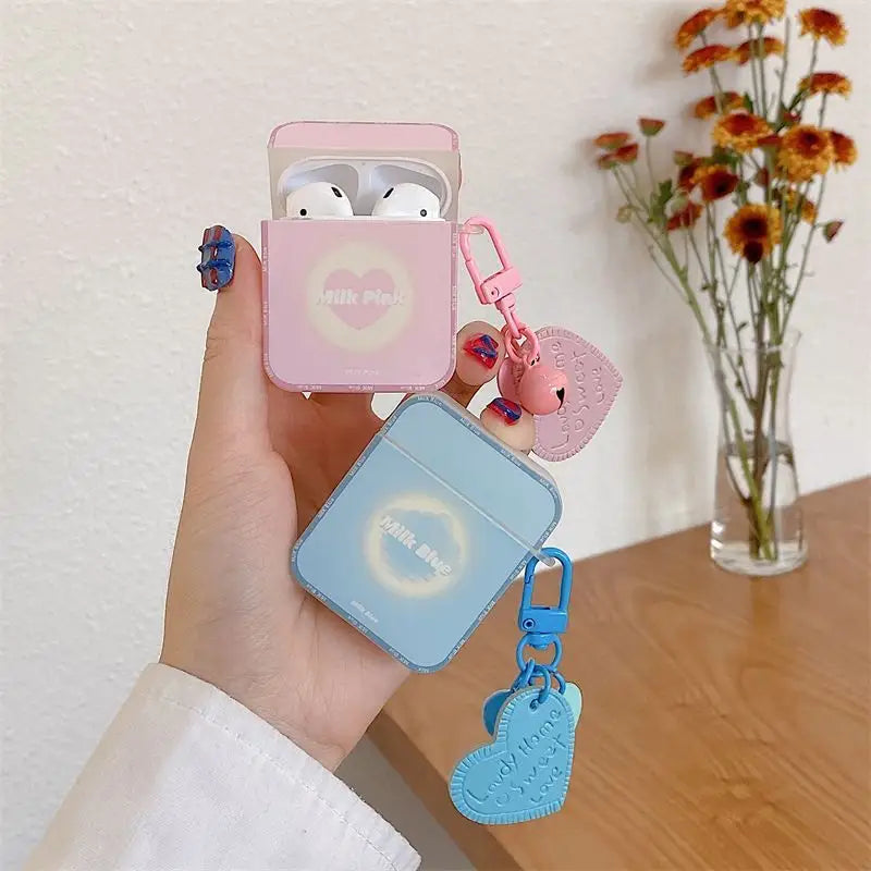 Printed AirPods Earphone Case Skin With Charm B250 - Mobile 