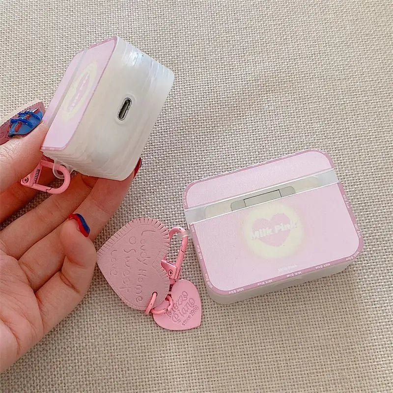 Printed AirPods Earphone Case Skin With Charm B250 - Mobile 