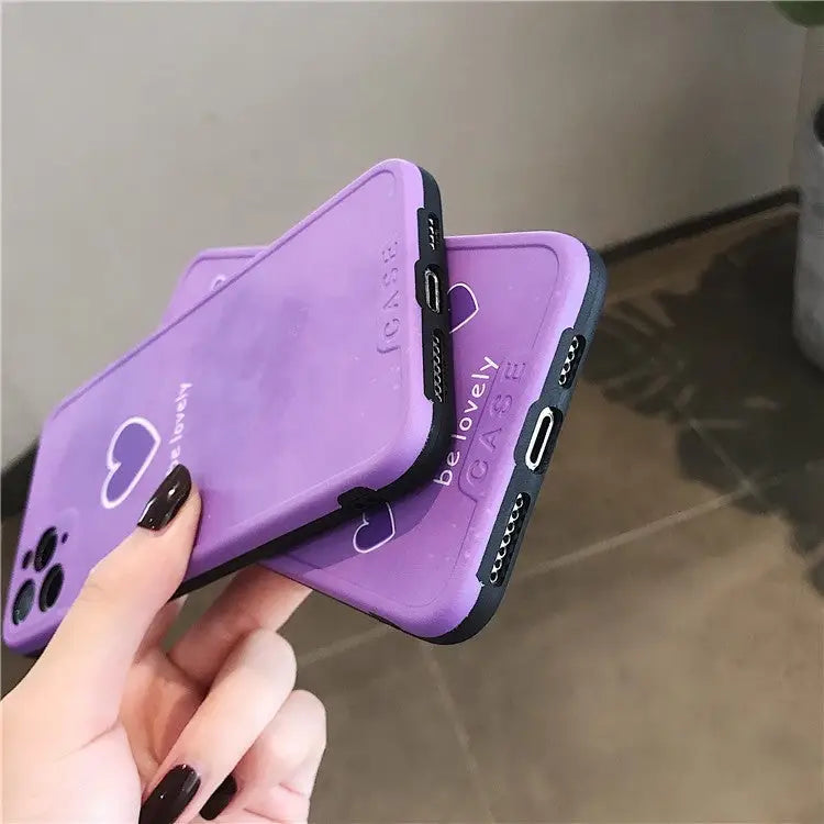 Puprle Be Lovely Heart iPhone Case BP045 - iphone case