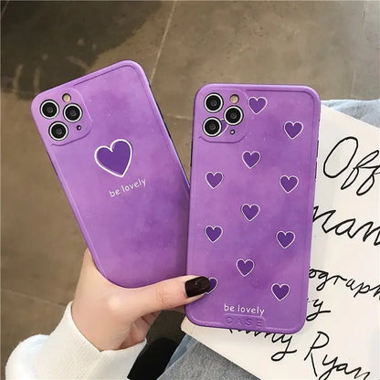 Puprle Be Lovely Heart iPhone Case BP045 - iphone case