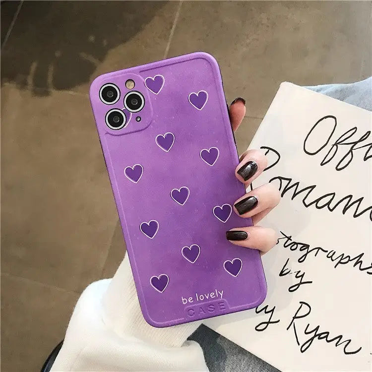 Puprle Be Lovely Heart iPhone Case BP045 - iphone case