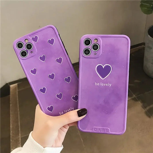 Puprle Be Lovely Heart iPhone Case BP045 - iphone case