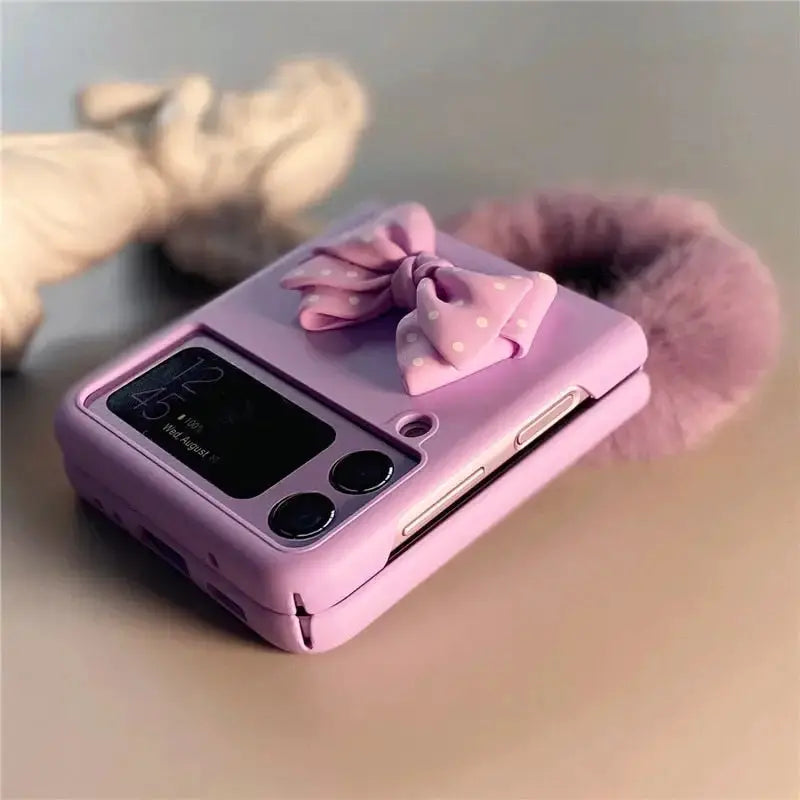 Purple Cute Phone Case for Samsung Z Flip BS027 - Samsung 