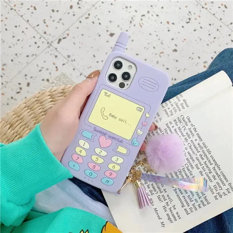 Purple Fake Cell Phone Design iPhone Case W056 - iphone case