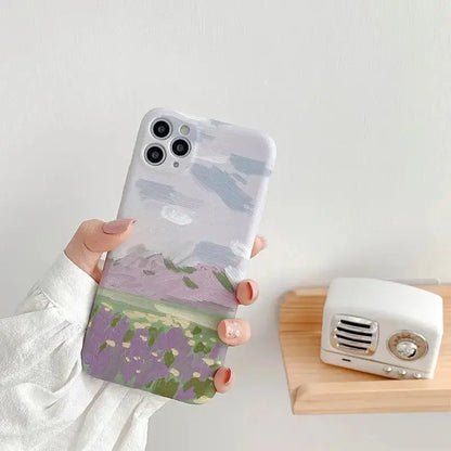 Purple Lavender Printing iPhone Case W076 - iphone case