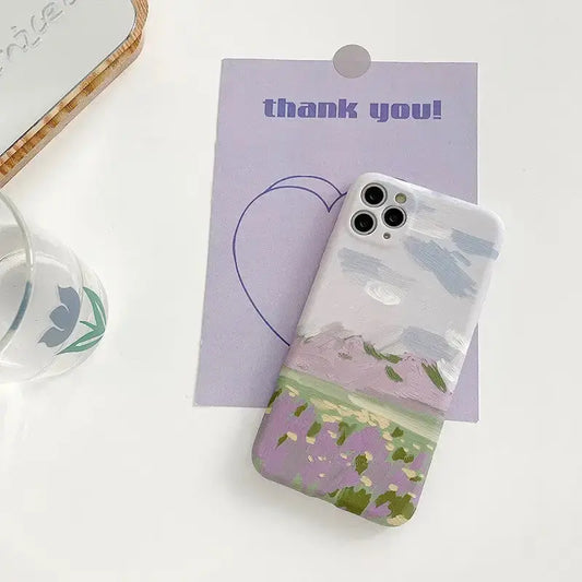 Purple Lavender Printing iPhone Case W076 - iphone case