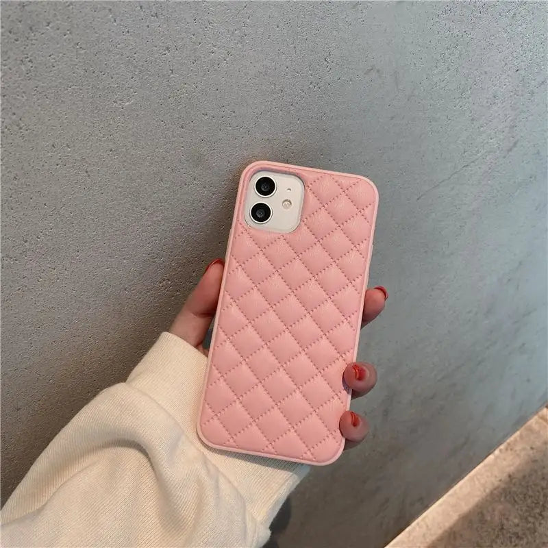 Quilted Faux Leather Phone Case - iPhone 13 Pro Max / 13 Pro