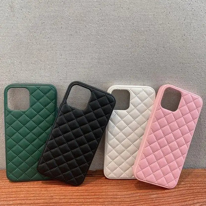 Quilted Faux Leather Phone Case - iPhone 13 Pro Max / 13 Pro