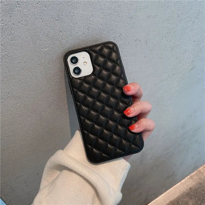 Quilted Faux Leather Phone Case - iPhone 13 Pro Max / 13 Pro