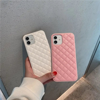 Quilted Faux Leather Phone Case - iPhone 13 Pro Max / 13 Pro