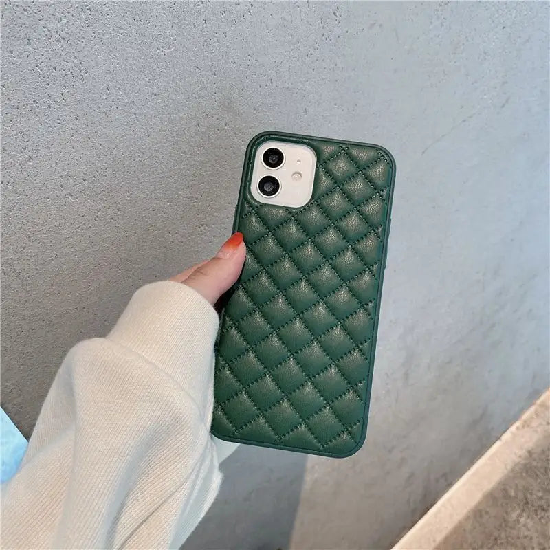 Quilted Faux Leather Phone Case - iPhone 13 Pro Max / 13 Pro