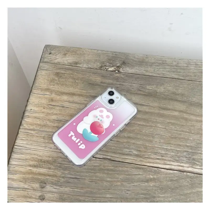 Rabbit Flower Gradient Phone Case - iPhone 13 Pro Max / 13 